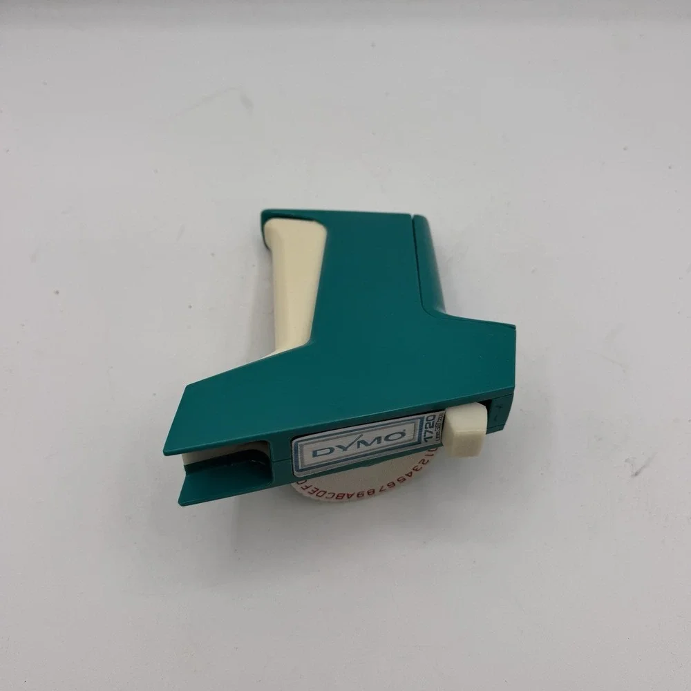 Vintage Green Dymo 1720 Manual Hand Held Label Maker Embosser Printer